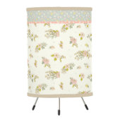 Pretty Pink Floral Little Flowers Girly Nursery Tripod Lamp (Back)