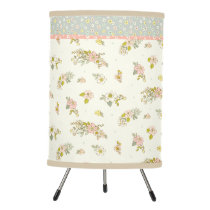 Pretty Pink Floral Little Flowers Girly Nursery Tripod Lamp