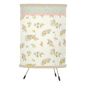 Pretty Pink Floral Little Flowers Girly Nursery Tripod Lamp (Right)