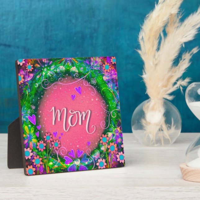 Pretty Pink Floral Mom Inspirivity Plaque (Creator Uploaded)