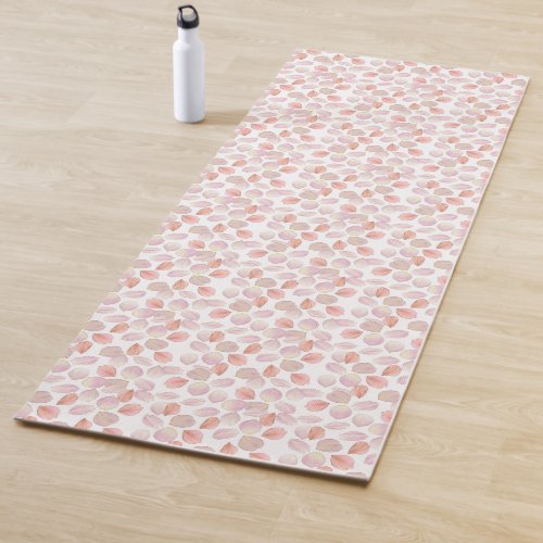 Pretty Pink Floral Petals Gym Fitness Yoga Mat