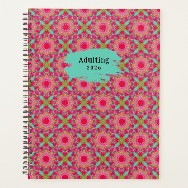 Pretty Pink Floral  Planner (Front)