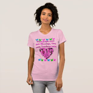 PRETTY PINK FLORAL TEACHER DESIGN T-Shirt
