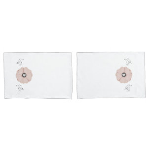 Pretty Pink Floral/Vine Standard Pillowcase Set