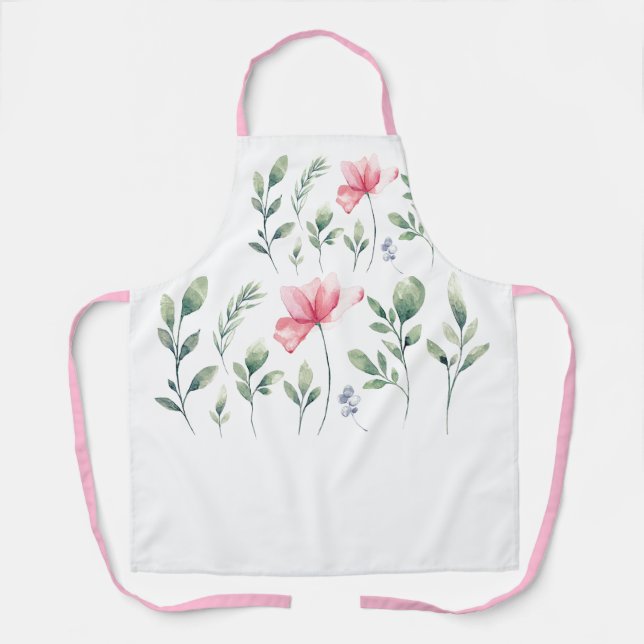 Pretty Pink Flower Apron (Front)