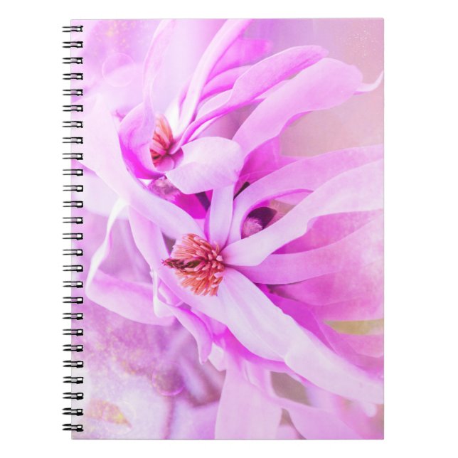 Pretty Pink Flower Blossoms Notebook (Front)