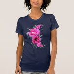 Pretty Pink Flower Bouquet T-shirt at Zazzle