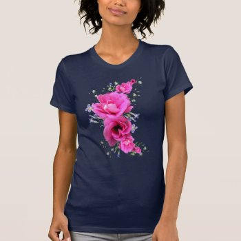 Pretty Pink Flower Bouquet T-shirt by anuradesignstudio at Zazzle