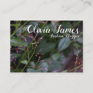 Pretty Pink Flower Bud Blossoms Garden Nature Business Card