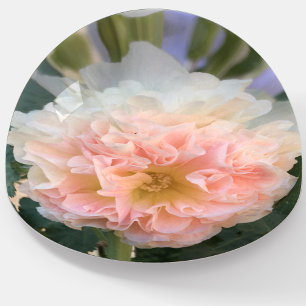 Pretty Pink Flower Glass Paperweight Gift for Her