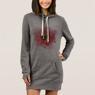 Pretty pink flower hoodie dress