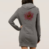 Pretty pink flower hoodie dress (Back)
