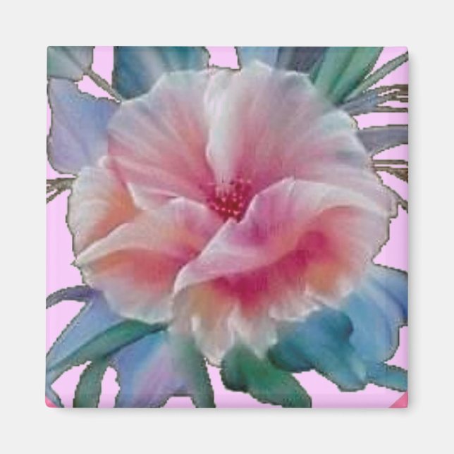 PRETTY PINK FLOWER MAGNET (Front)