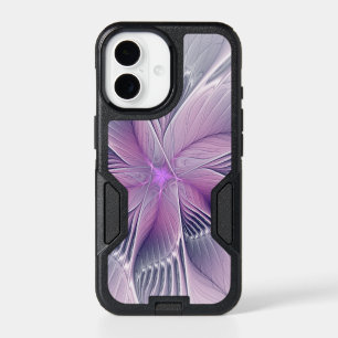 Pretty Pink Flower Modern Abstract Fractal Art iPhone 17 Case