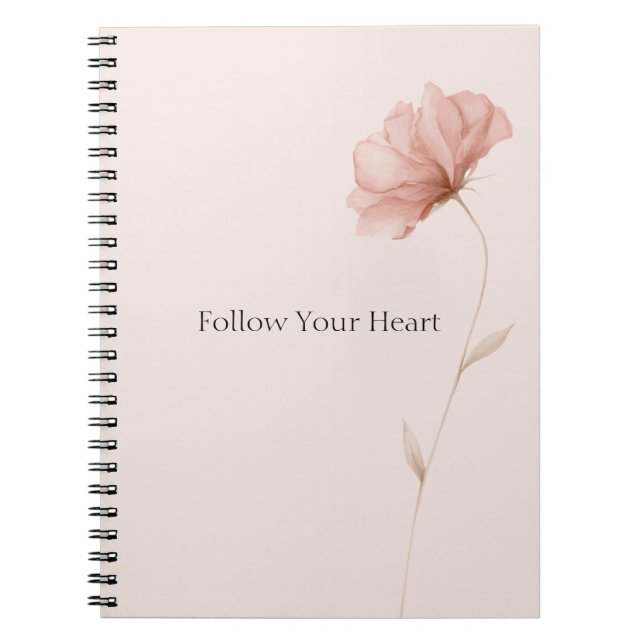 Pretty Pink Flower Notebook (Front)