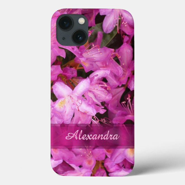 Pretty pink flower photograph personalized Case-Mate iPhone case (Back)