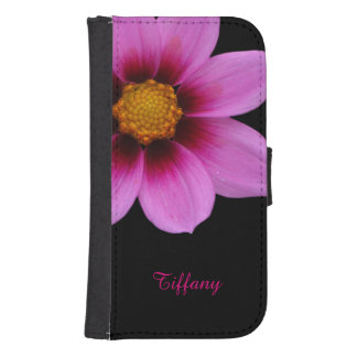 Pretty Pink Flower Samsung S4 Wallet Case