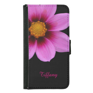 Pretty Pink Flower Samsung S5 Wallet Case