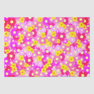 Pretty Pink Flower Shower Tissue Paper
