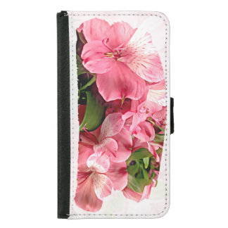 Pretty Pink Flower Wallet Case