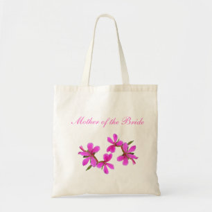 pretty pink flower wedding bag, floral photo art. tote bag