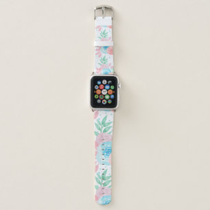 Pretty Pink Flowers Apple Watch Band
