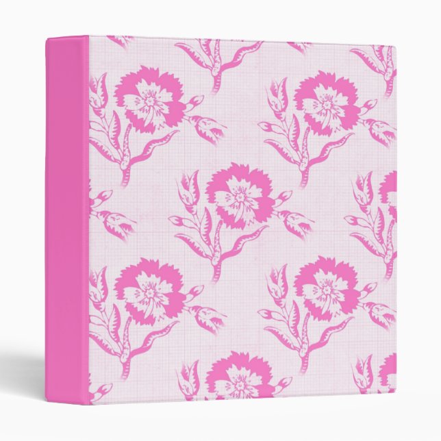Pretty Pink Flowers Binder (Front/Spine)
