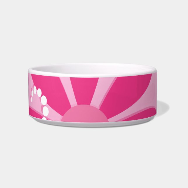 Pretty Pink Flowers Cute Retro Daisy Pattern Bowl (Front)