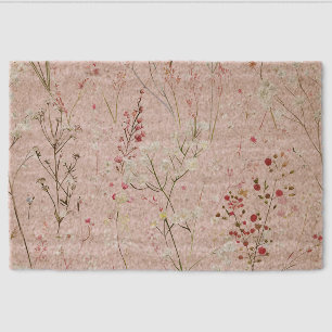 Pretty Pink Flowers Fiber Doormat