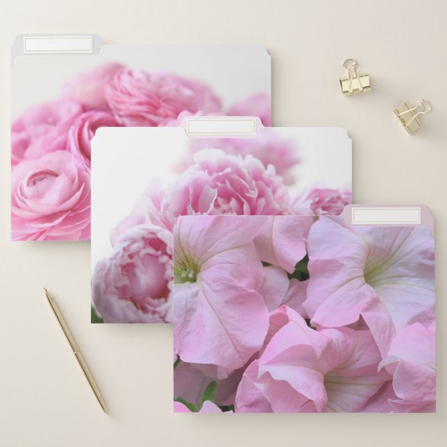 Pretty pink flowers File Folders (Set)