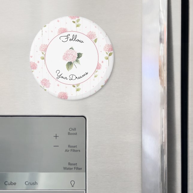 Pretty Pink Flowers   Magnet (In Situ (Fridge))