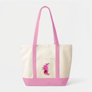 Pretty Pink Flowers Tote by anuradesignstudio at Zazzle