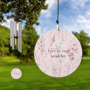 Pretty Pink Flowers Wind Chime