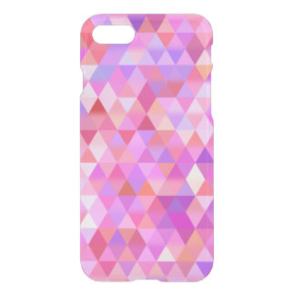 Pretty Pink Geometric Triangle Clear iPhone Case