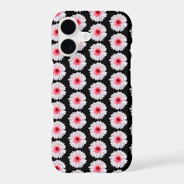 Pretty Pink Gerbera Daisy Pattern Iphone Case (Back)
