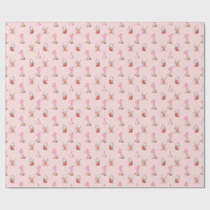 Pretty Pink Gingham, Bunnies and Bears! Wrapping Paper