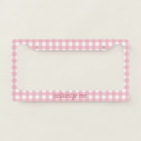 Pretty Pink Gingham Personalized Girly Plaid