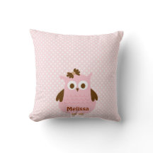 Pretty Pink Girl Owl Bib (Personalized)