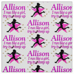PRETTY PINK GIRL RUNNER PERSONALIZED FABRIC