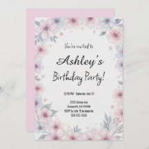 Pretty Pink Girl's Flower Birthday Party