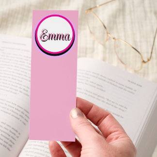 Pretty Pink Girly Custom Bookmark