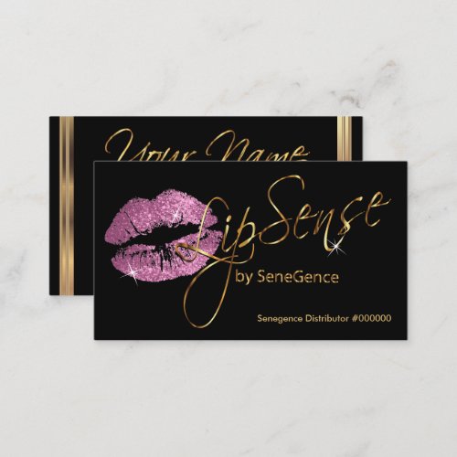 Pretty Pink Glitter and Gold Business Card