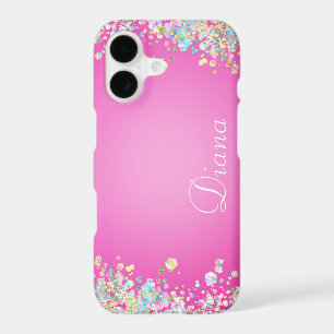 Pretty Pink Glitter Effect iPhone 17 Case