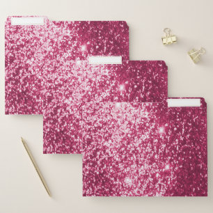 Pretty Pink Glitter File Folder