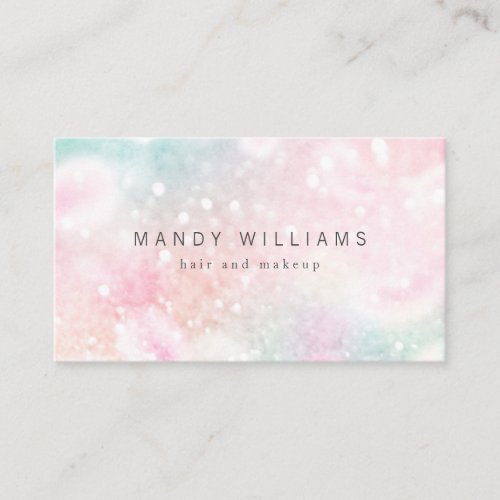 Pretty Pink Glitter Girly Glamorous Business Card