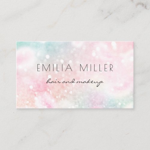 Pretty Pink Glitter Girly Glamorous Business Card