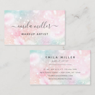 Pretty Pink Glitter Girly Glamorous Business Card