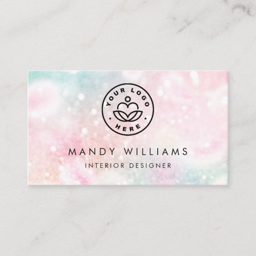 Pretty Pink Glitter Girly Glamorous Business Card