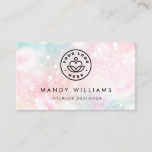 Pretty Pink Glitter Girly Glamorous Business Card
