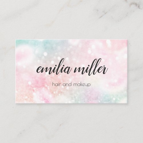 Pretty Pink Glitter Girly Glamorous Business Card